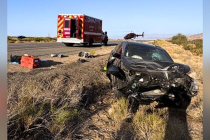 9 Injured, 4 Airlifted after Two-Car Collision on I-15 in San Bernardino County