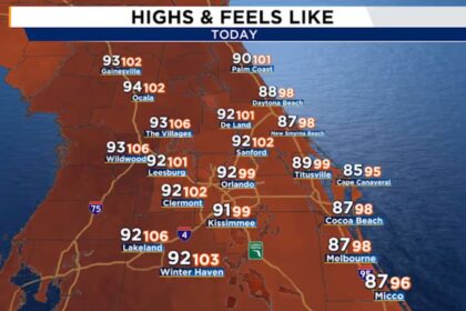 Central Florida braces for Heat Index up to 106° and Storms
