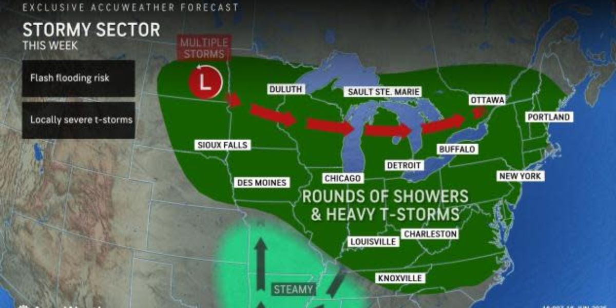 Daily Thunderstorms threaten Travel and Safety across Midwest and Northeast
