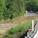 I-40 Traffic Halted near Exit 451 in Cocke County due to Flooding and Rockslide Risk