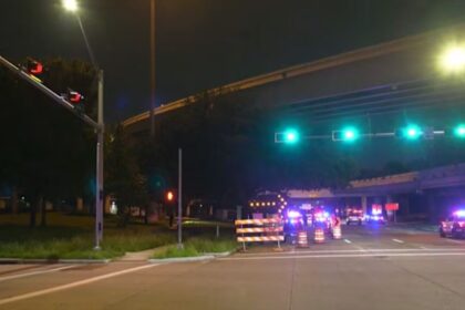 Motorcyclist Killed after being thrown from Houston Freeway Overpass, Police say