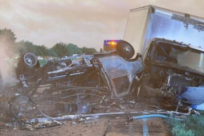 RV rolls over on I-70 in Missouri, Struck by Box Truck in fiery Crash